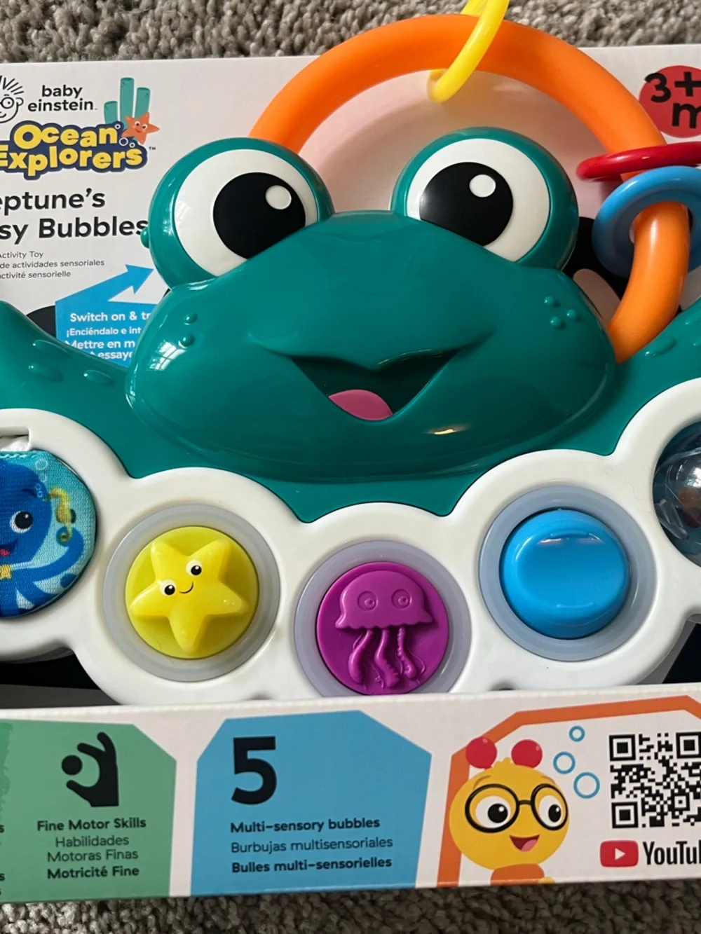 Baby Einstein Neptune Frog Activity Toy - Teal Multi-Color